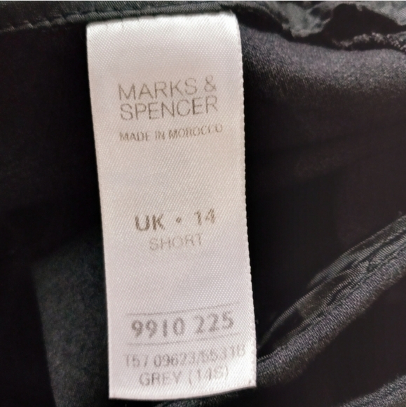 MARK & SPENCER vintage gray dress pants  14 UK / 32in waist 29in inseam - Picture 8 of 9